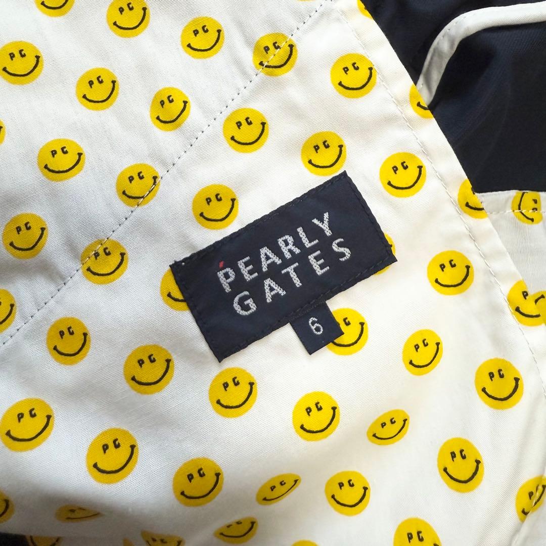 パーリーゲイツ ニコちゃん スマイル ボタン PGロゴ ネイビー 薄手 メンズ6