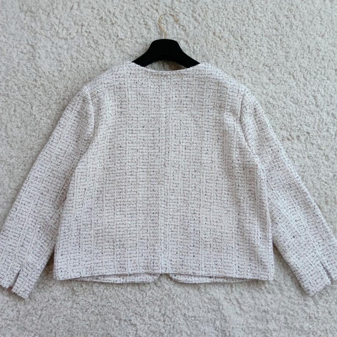 美品　アンタイトル　3L　リッチファンシーツイードジャケット　2023　定4.6