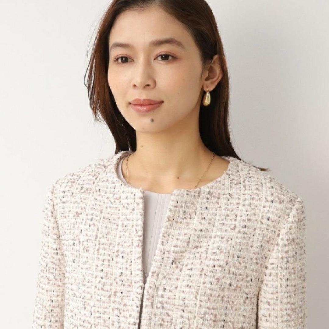 美品　アンタイトル　3L　リッチファンシーツイードジャケット　2023　定4.6