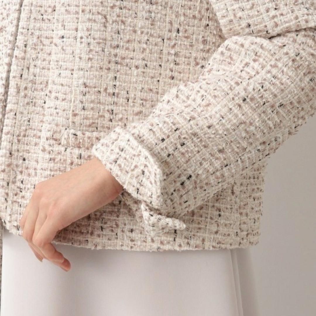 美品　アンタイトル　3L　リッチファンシーツイードジャケット　2023　定4.6