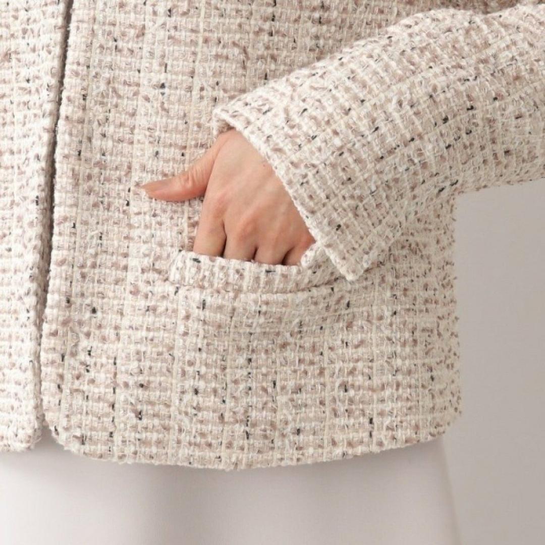 美品　アンタイトル　3L　リッチファンシーツイードジャケット　2023　定4.6