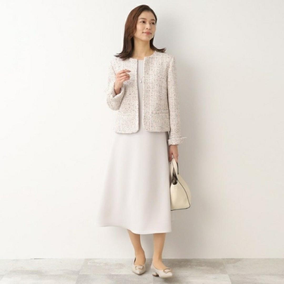 美品　アンタイトル　3L　リッチファンシーツイードジャケット　2023　定4.6