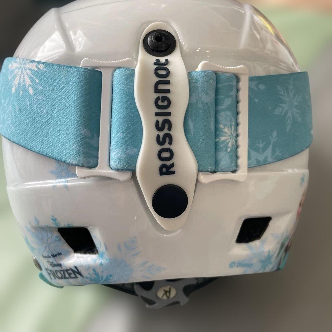 【美品】キッズ ロシニョール アナ雪ヘルメットゴーグルセット一回使用