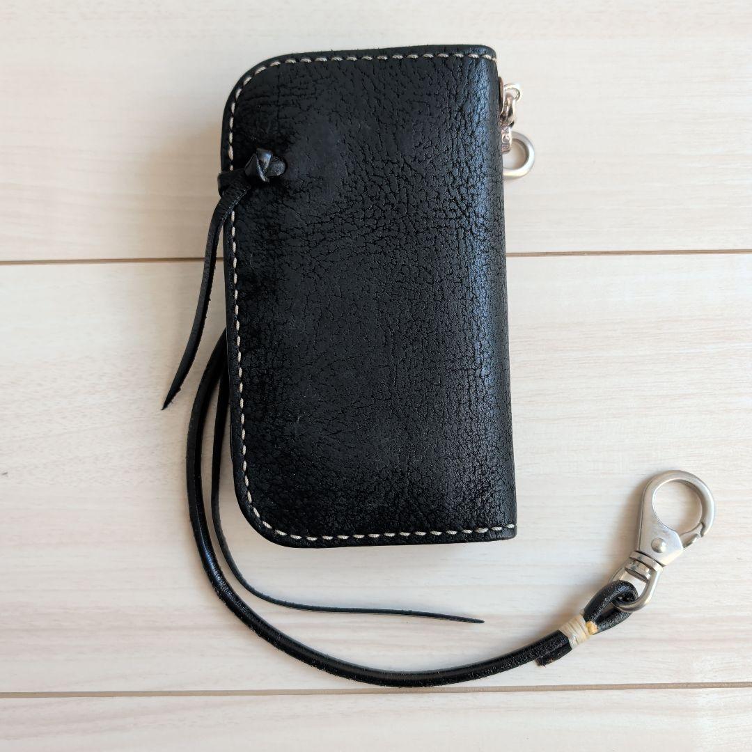 ラッキージョン　オールレザーウォレットM5-DT-BLK-A