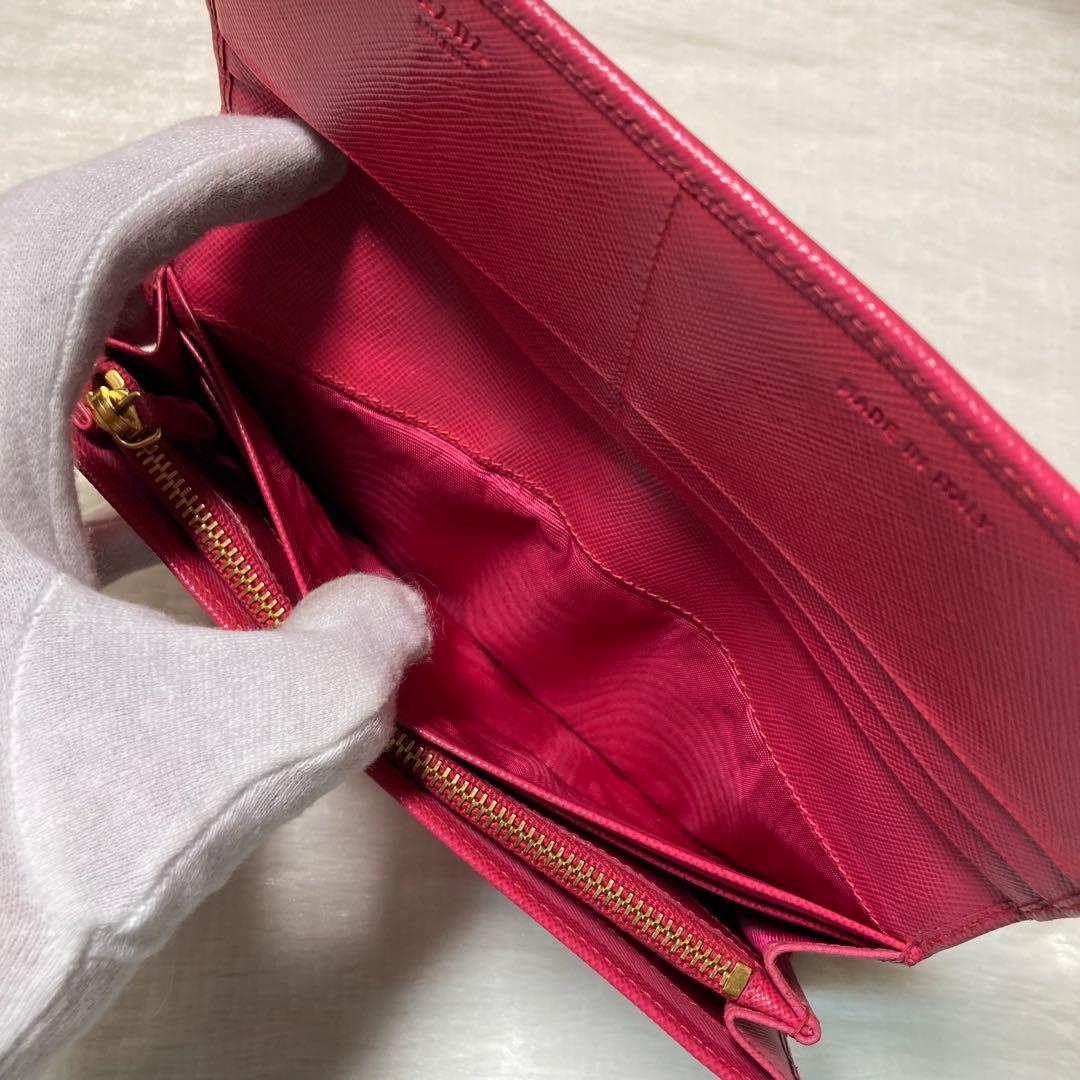 ラストセール　美品　PRADA プラダ　長財布　ロングウォレット　サフィアーノ