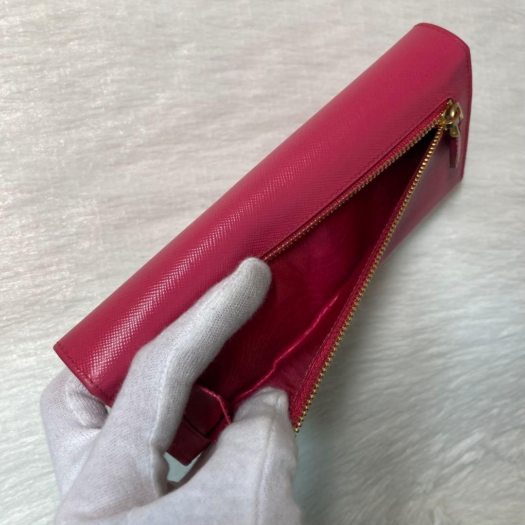 ラストセール　美品　PRADA プラダ　長財布　ロングウォレット　サフィアーノ