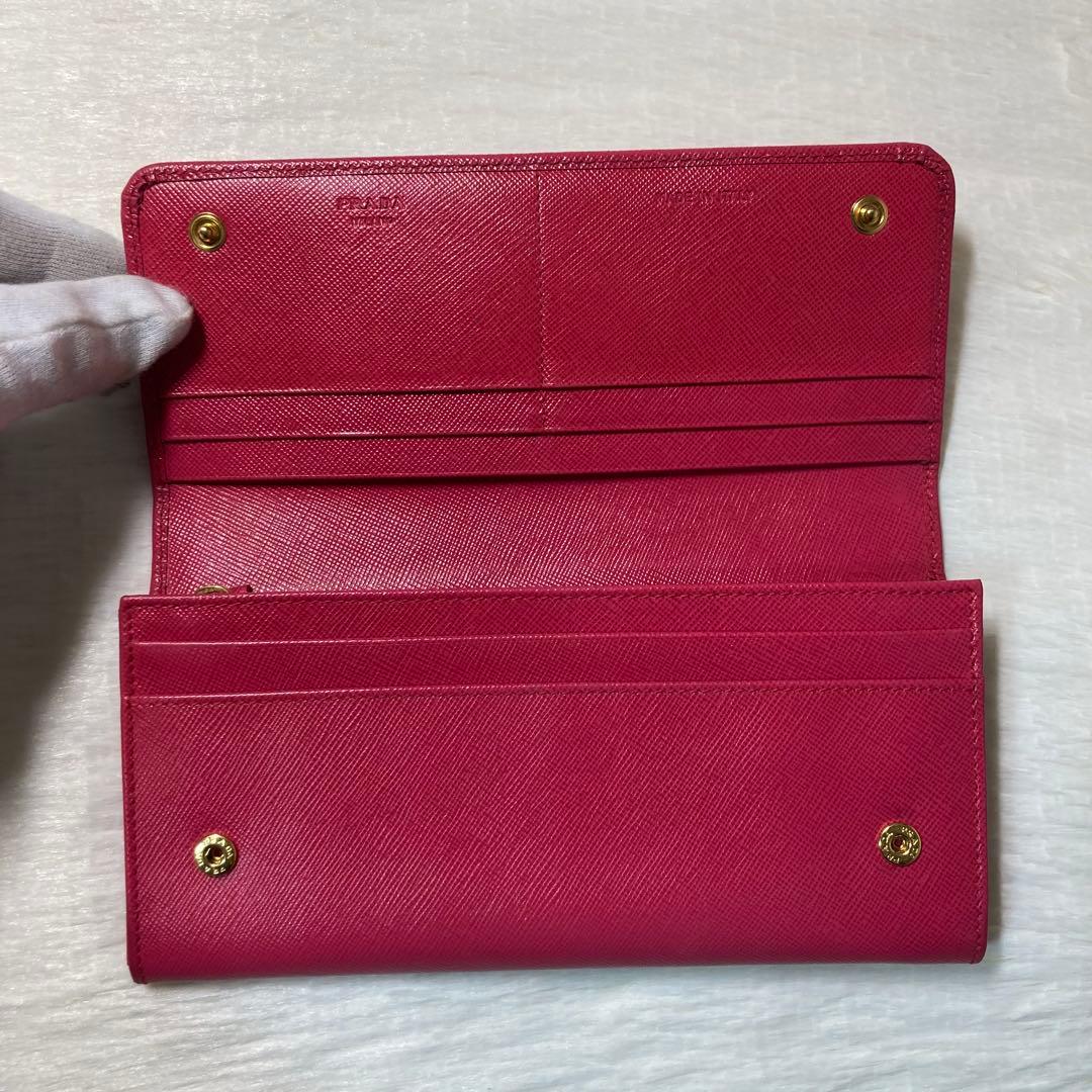 ラストセール　美品　PRADA プラダ　長財布　ロングウォレット　サフィアーノ
