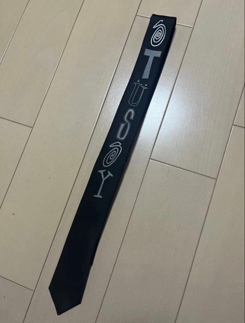 Stussy ロゴ入り ブラックネクタイ 値引き交渉可
