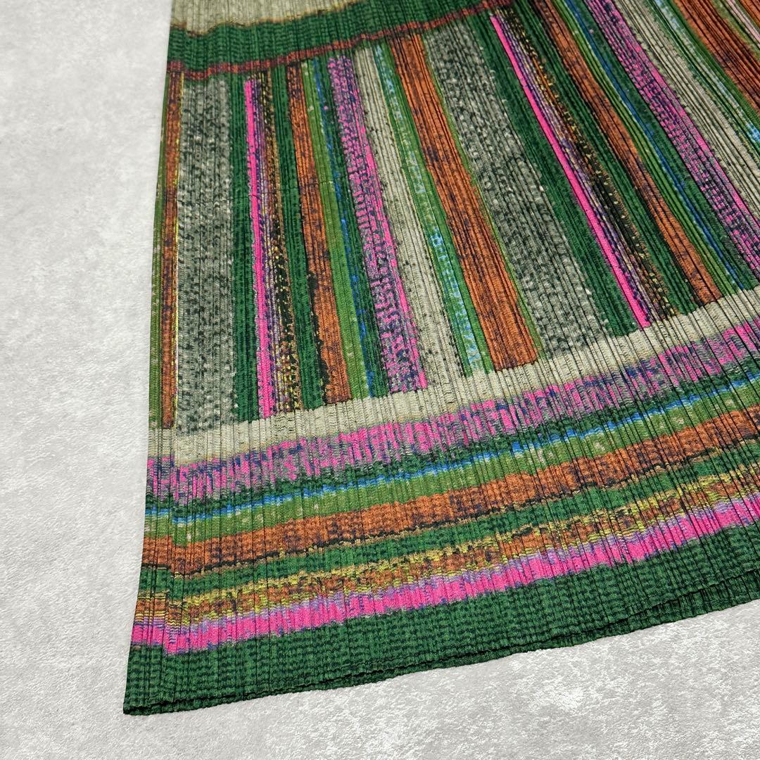 ISSEY MIYAKE PLATS PLEASE マルチカラースカート 5