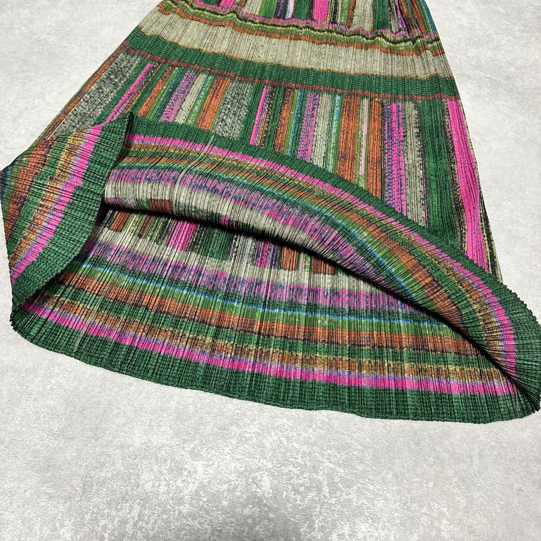 ISSEY MIYAKE PLATS PLEASE マルチカラースカート 5