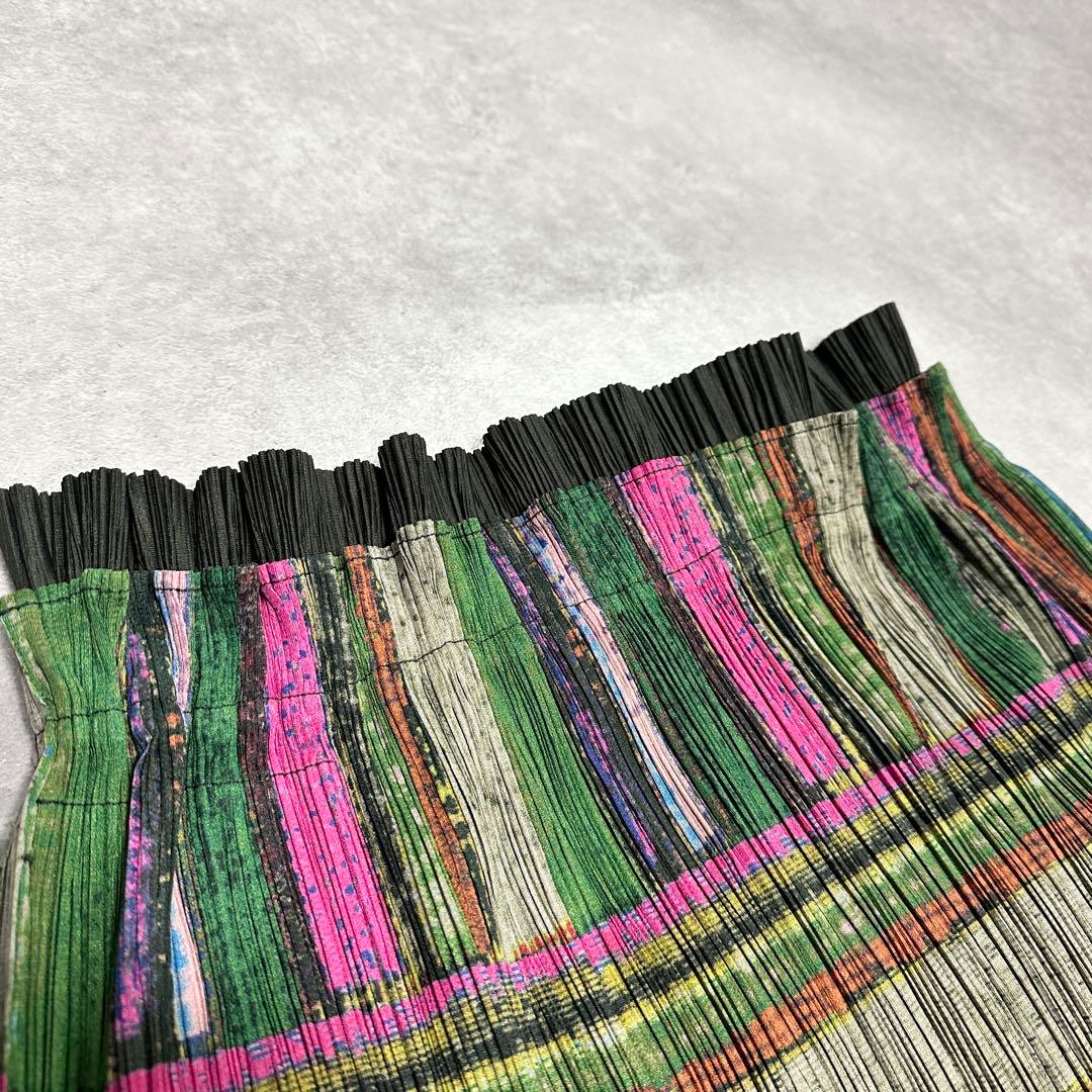 ISSEY MIYAKE PLATS PLEASE マルチカラースカート 5