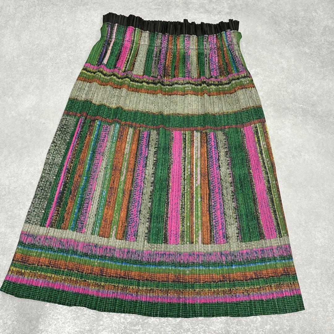 ISSEY MIYAKE PLATS PLEASE マルチカラースカート 5