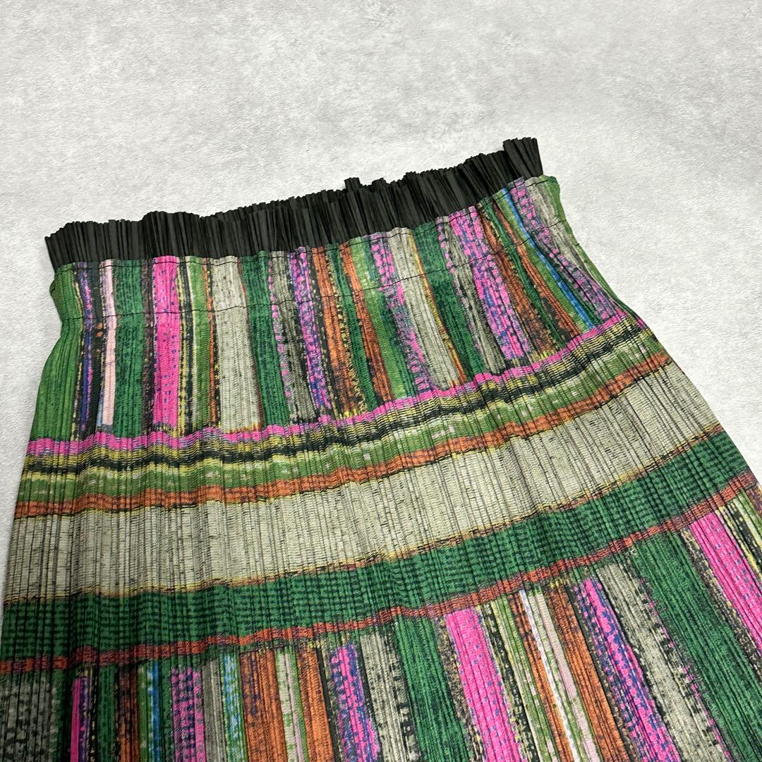 ISSEY MIYAKE PLATS PLEASE マルチカラースカート 5