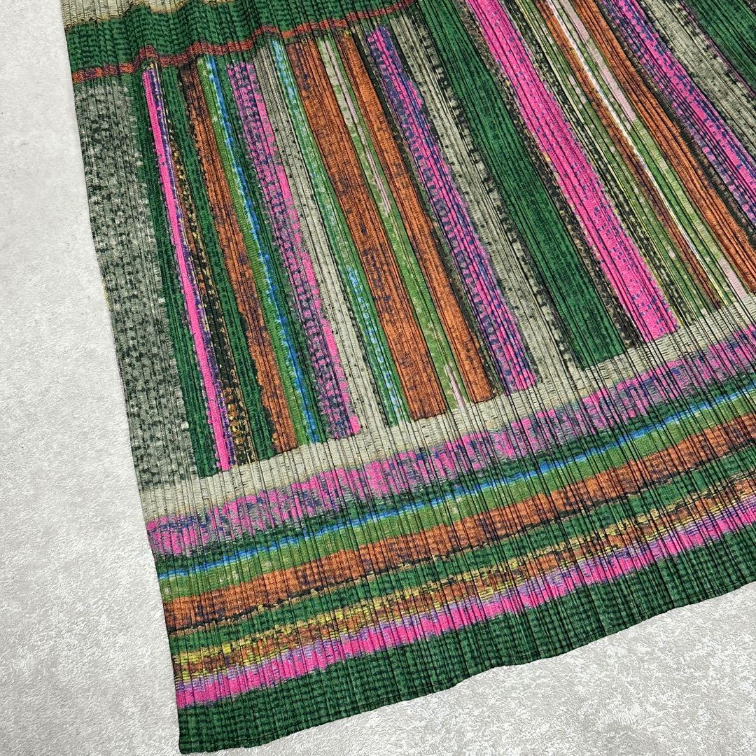 ISSEY MIYAKE PLATS PLEASE マルチカラースカート 5