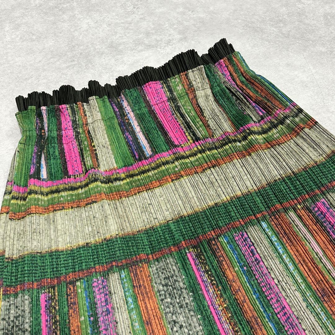 ISSEY MIYAKE PLATS PLEASE マルチカラースカート 5