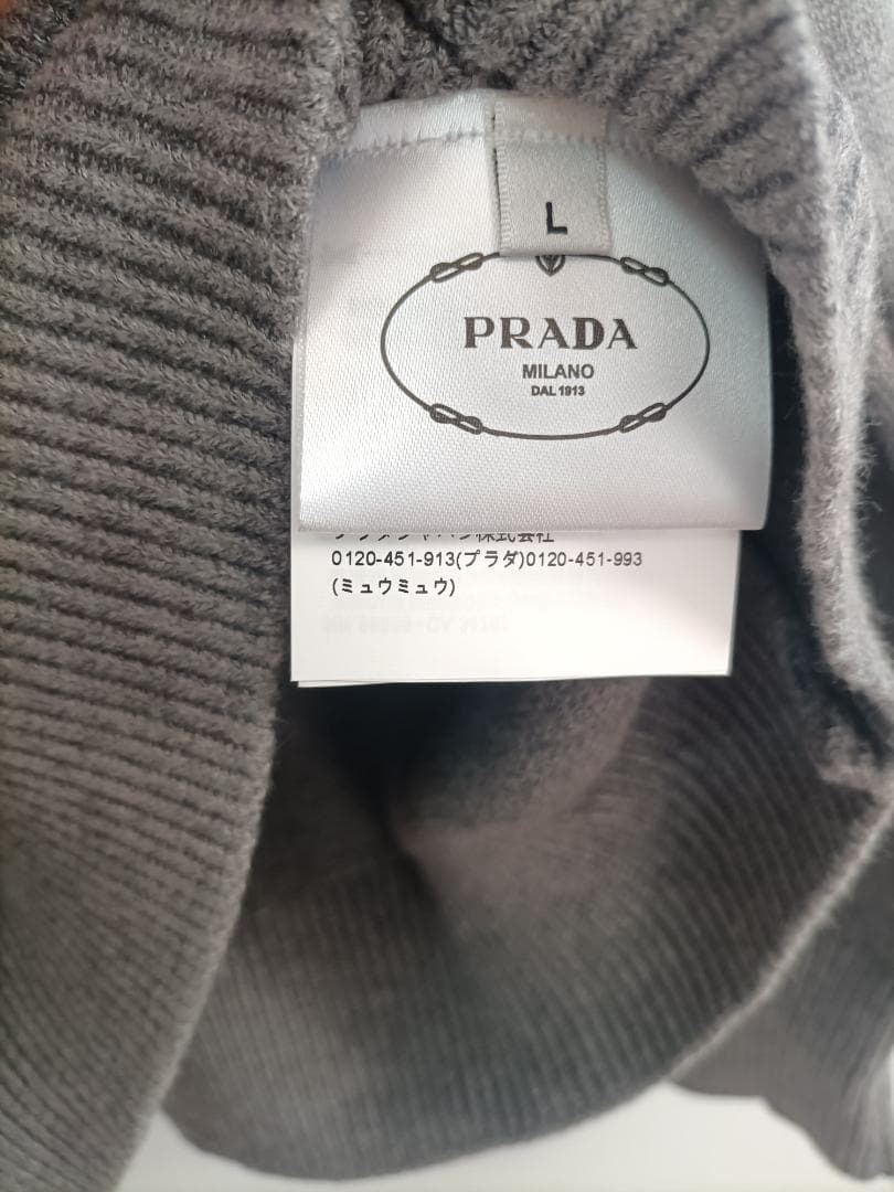 Lサイズ♪プラダ メンズニット PRADA 長袖セーター グレー