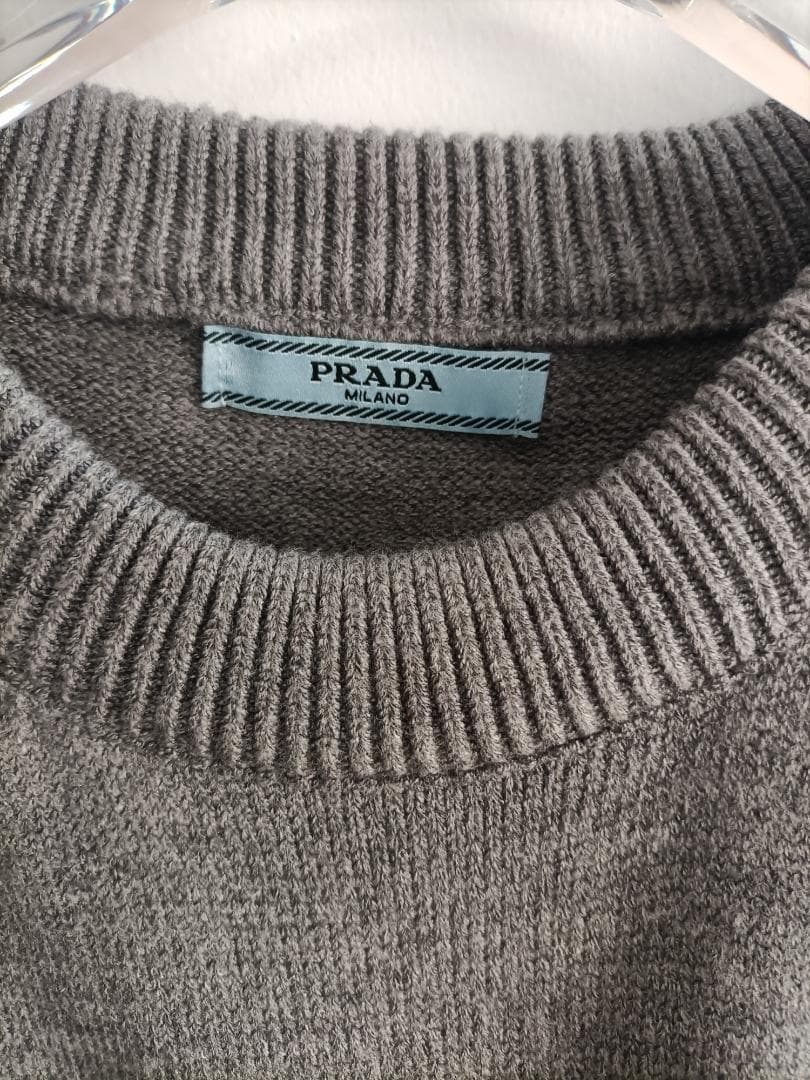 Lサイズ♪プラダ メンズニット PRADA 長袖セーター グレー