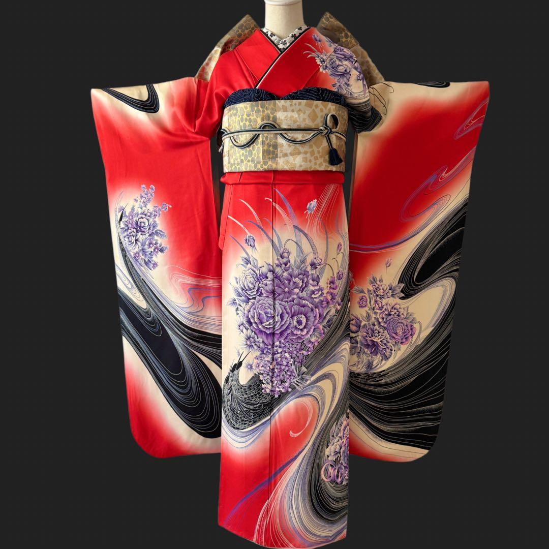 作家物　振袖６点セット　トールサイズ　モダンコーディネート　159〜169