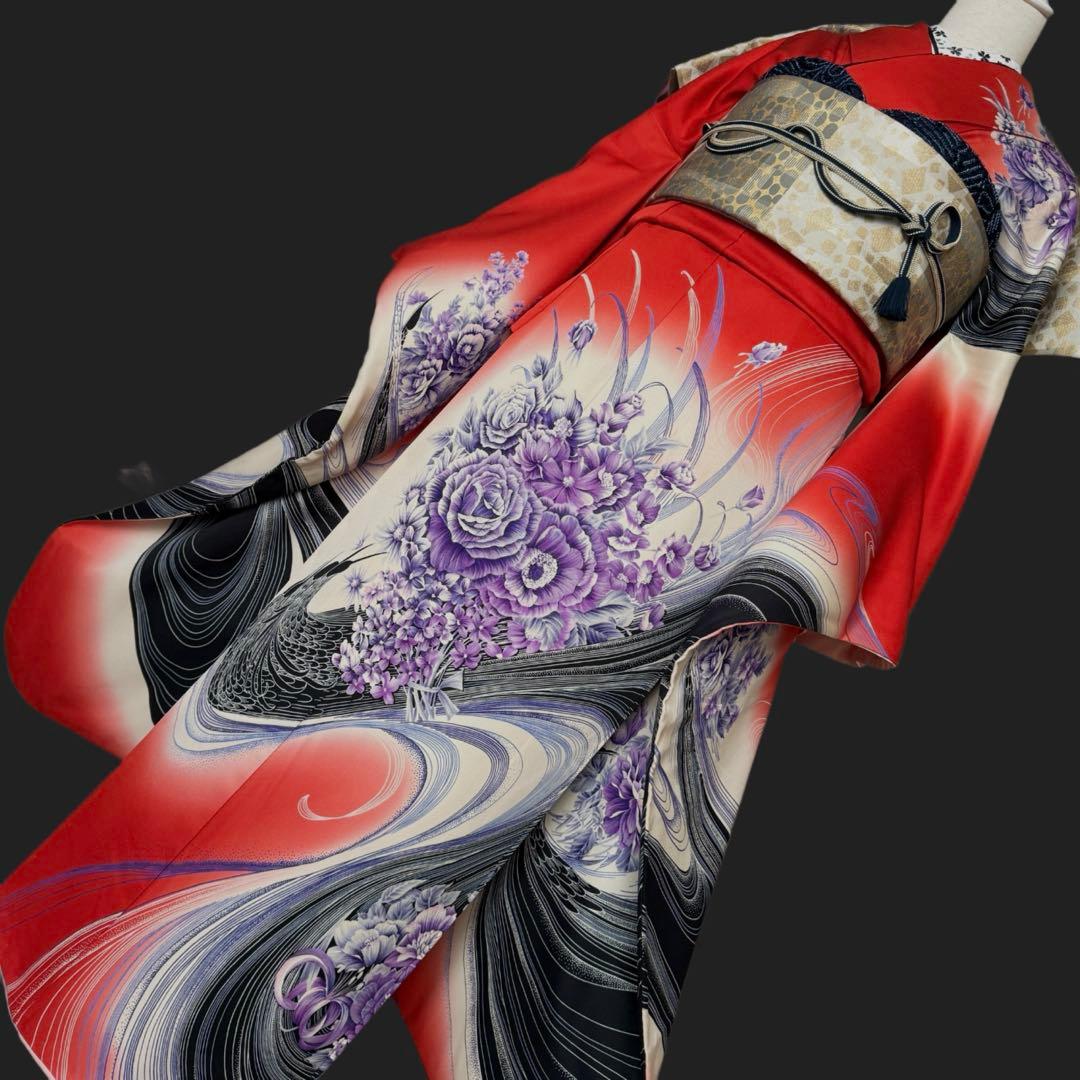 作家物　振袖６点セット　トールサイズ　モダンコーディネート　159〜169