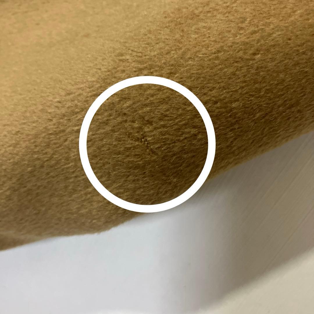 BALMAIN バルマン／アンゴラ　シルク　コート　ロングコート　キャメル