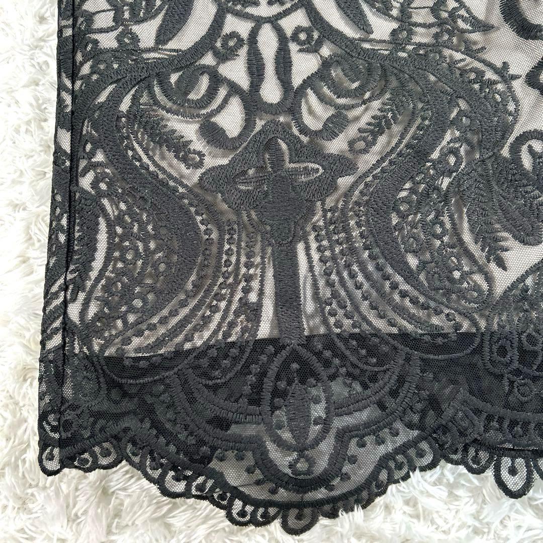 【美品・24SS】　ANDRESD　ダマスクギャザードレス　ワンピース　カーキ