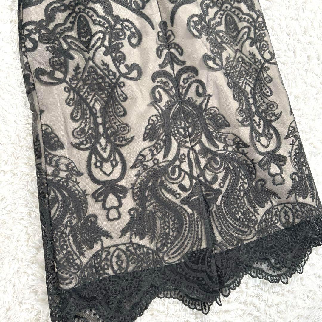 【美品・24SS】　ANDRESD　ダマスクギャザードレス　ワンピース　カーキ