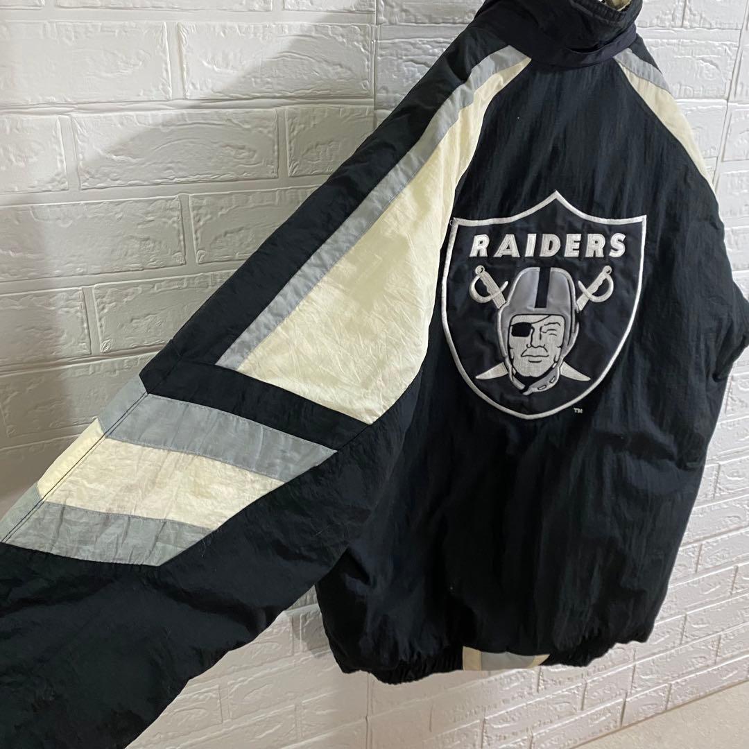 NFL レイダース　90sバックロゴ　中綿ナイロンスタジャン
