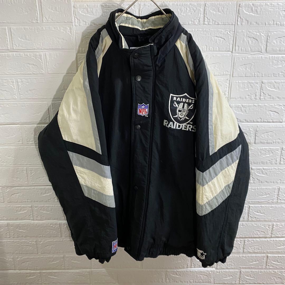 NFL レイダース　90sバックロゴ　中綿ナイロンスタジャン