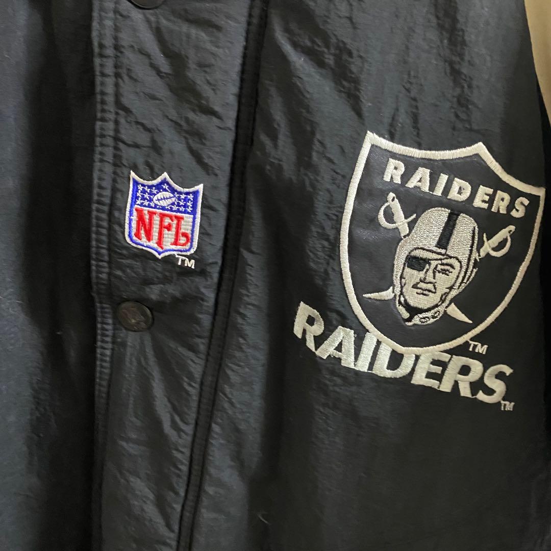 NFL レイダース　90sバックロゴ　中綿ナイロンスタジャン