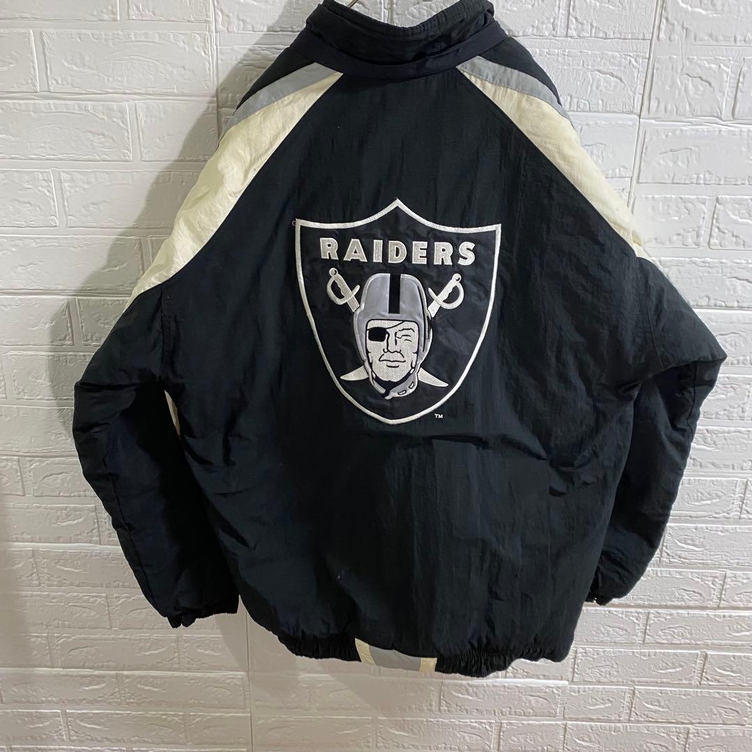 NFL レイダース　90sバックロゴ　中綿ナイロンスタジャン