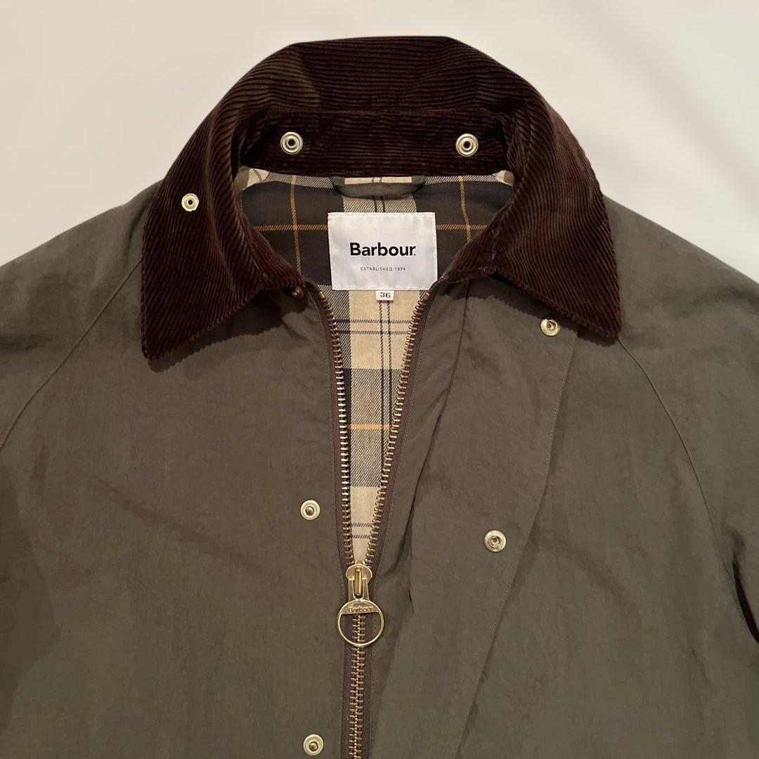 【美品】Barbour バブアーBURGHLEY SP　カーキ系　サイズ36
