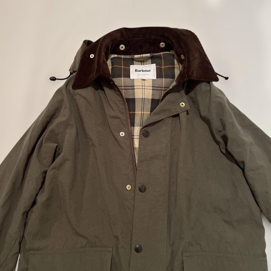 【美品】Barbour バブアーBURGHLEY SP　カーキ系　サイズ36