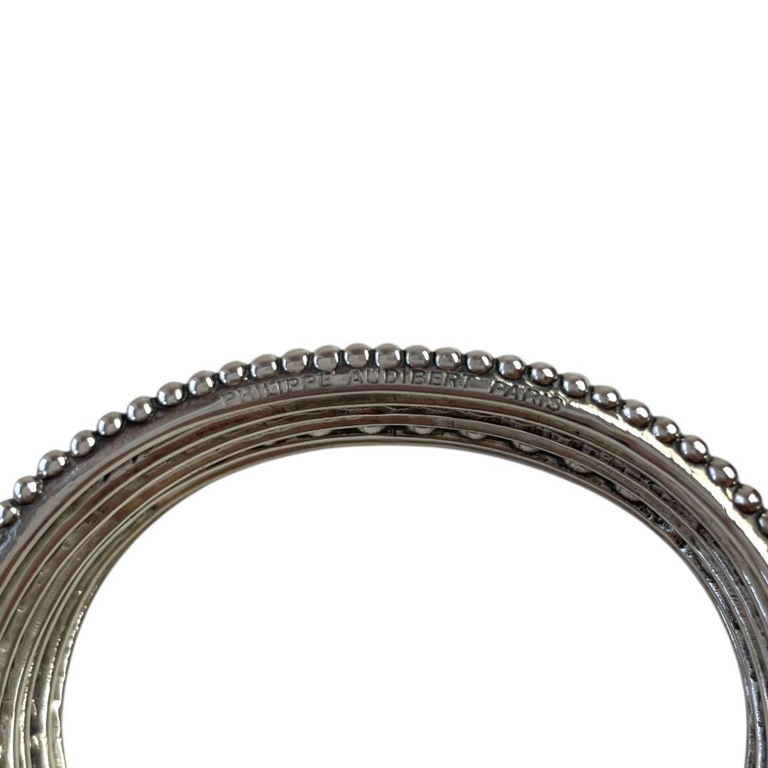 希少 PHILIPPE AUDIBERT ガイラン シルバーカラー バングル