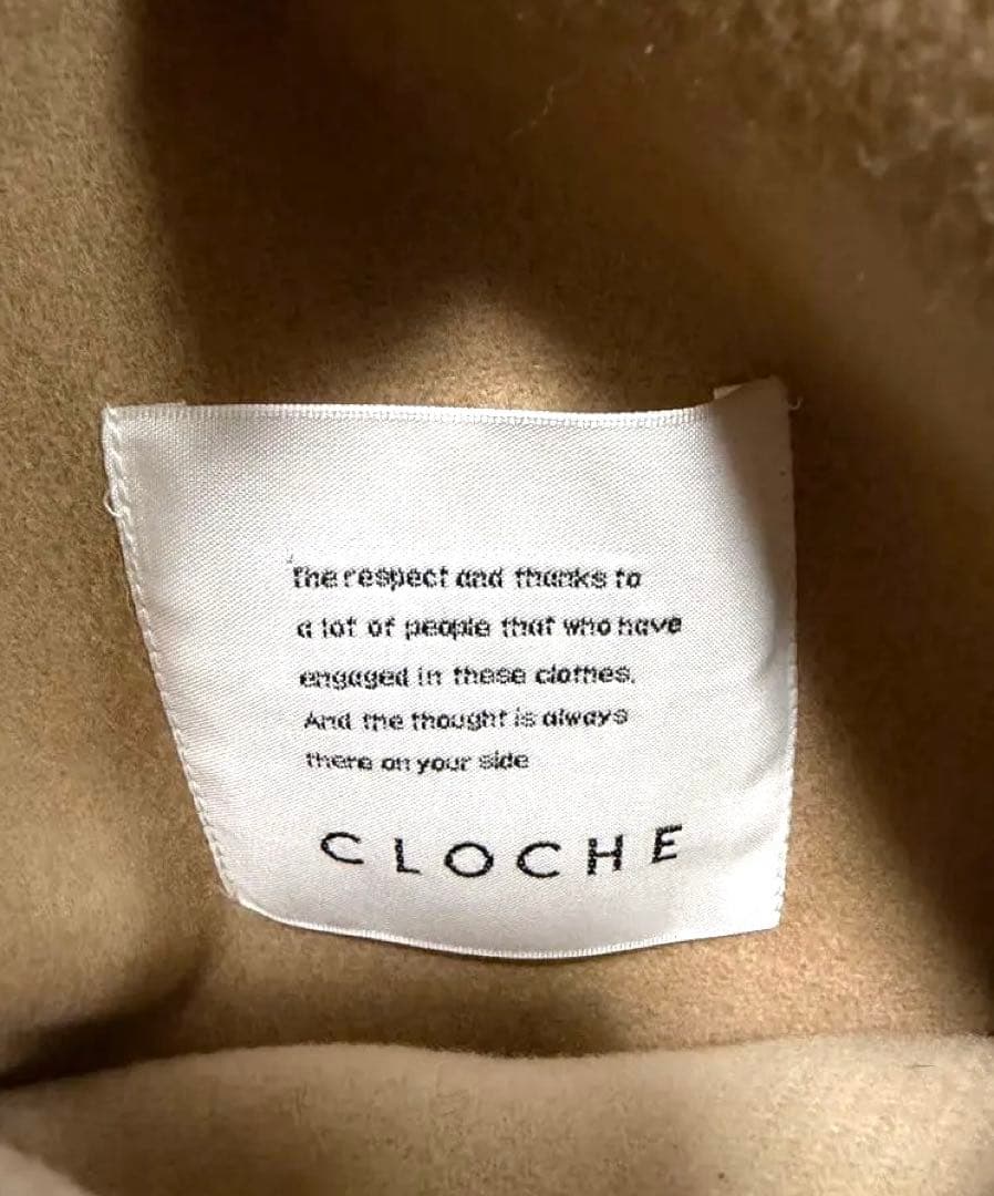 クロシェ　ポンチョ　マント　コート　ベージュ　ウール　CLOCHE 2way