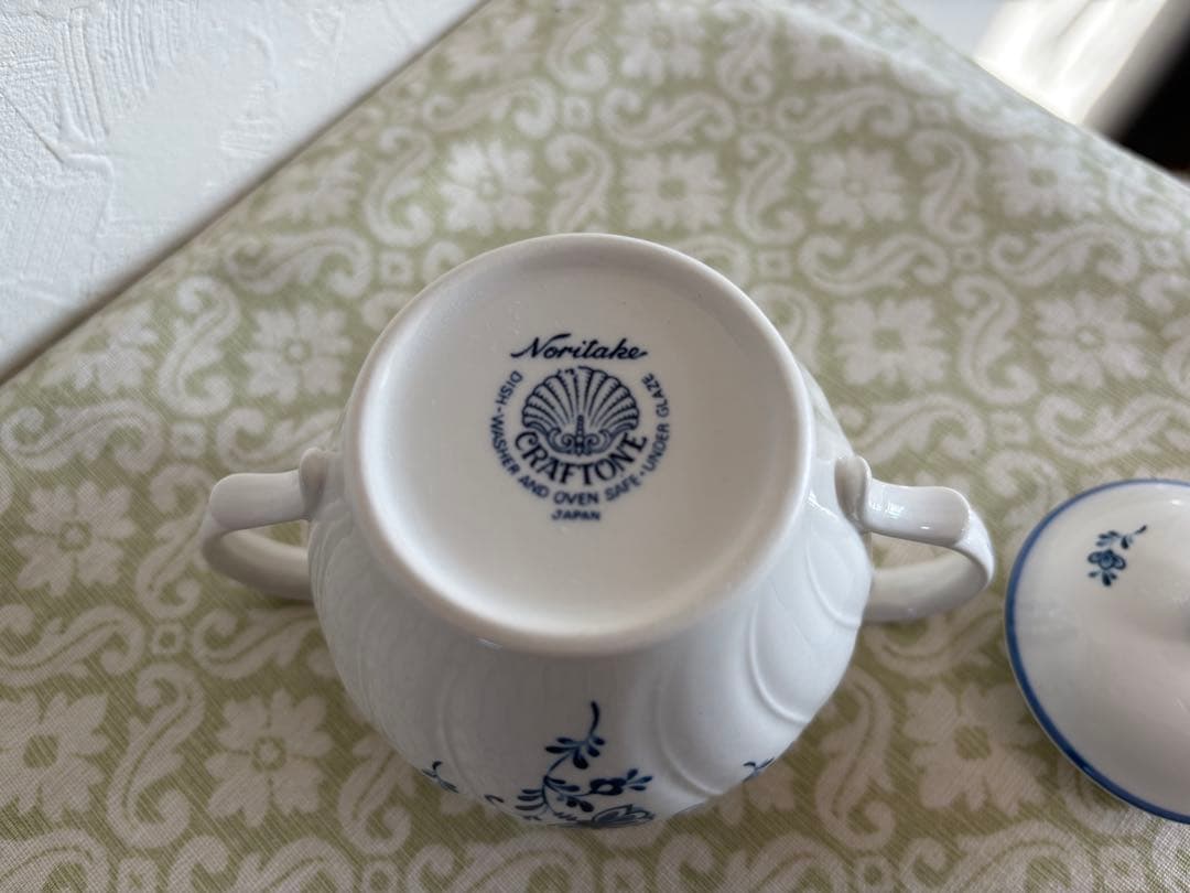 【未使用品】廃盤ノリタケクラフトーン　カップ&ソーサー、ティーポットセット