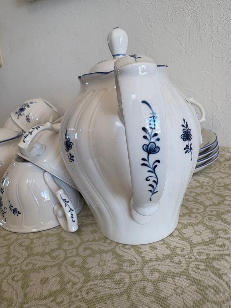 【未使用品】廃盤ノリタケクラフトーン　カップ&ソーサー、ティーポットセット