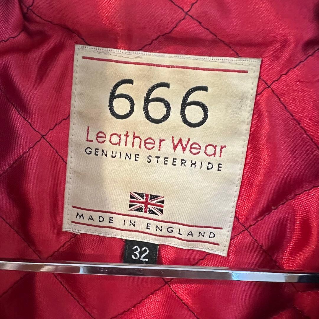 【サイズ32】666 レザー ライダース