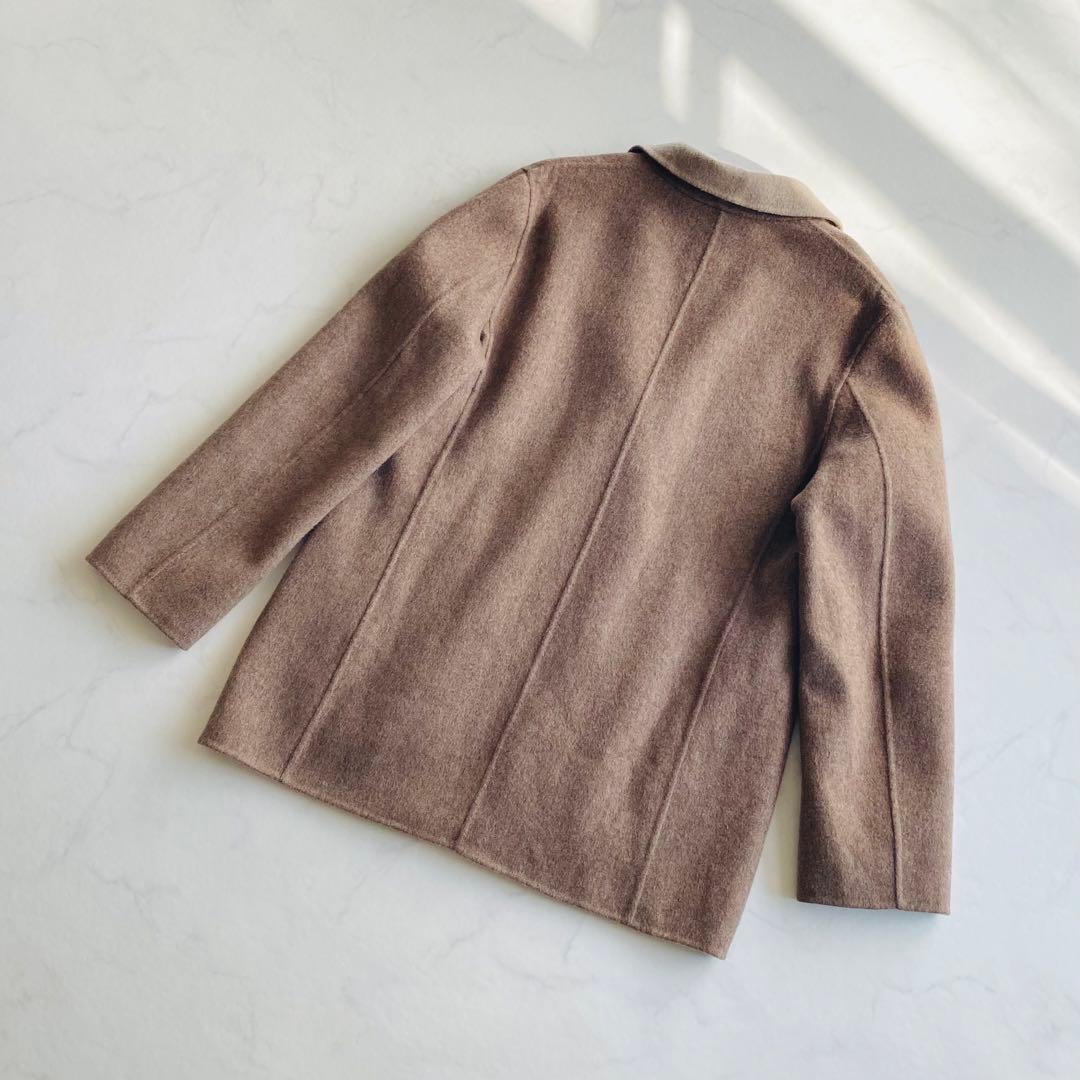 自由区 AGNONA カシミヤ100% ショート リバーコート 定価16.5万円