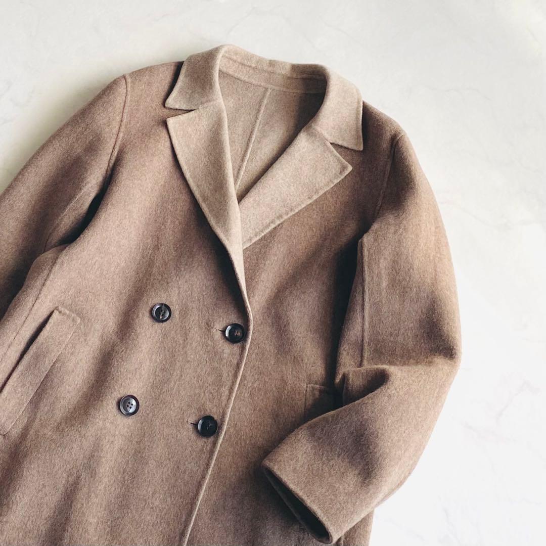 自由区 AGNONA カシミヤ100% ショート リバーコート 定価16.5万円