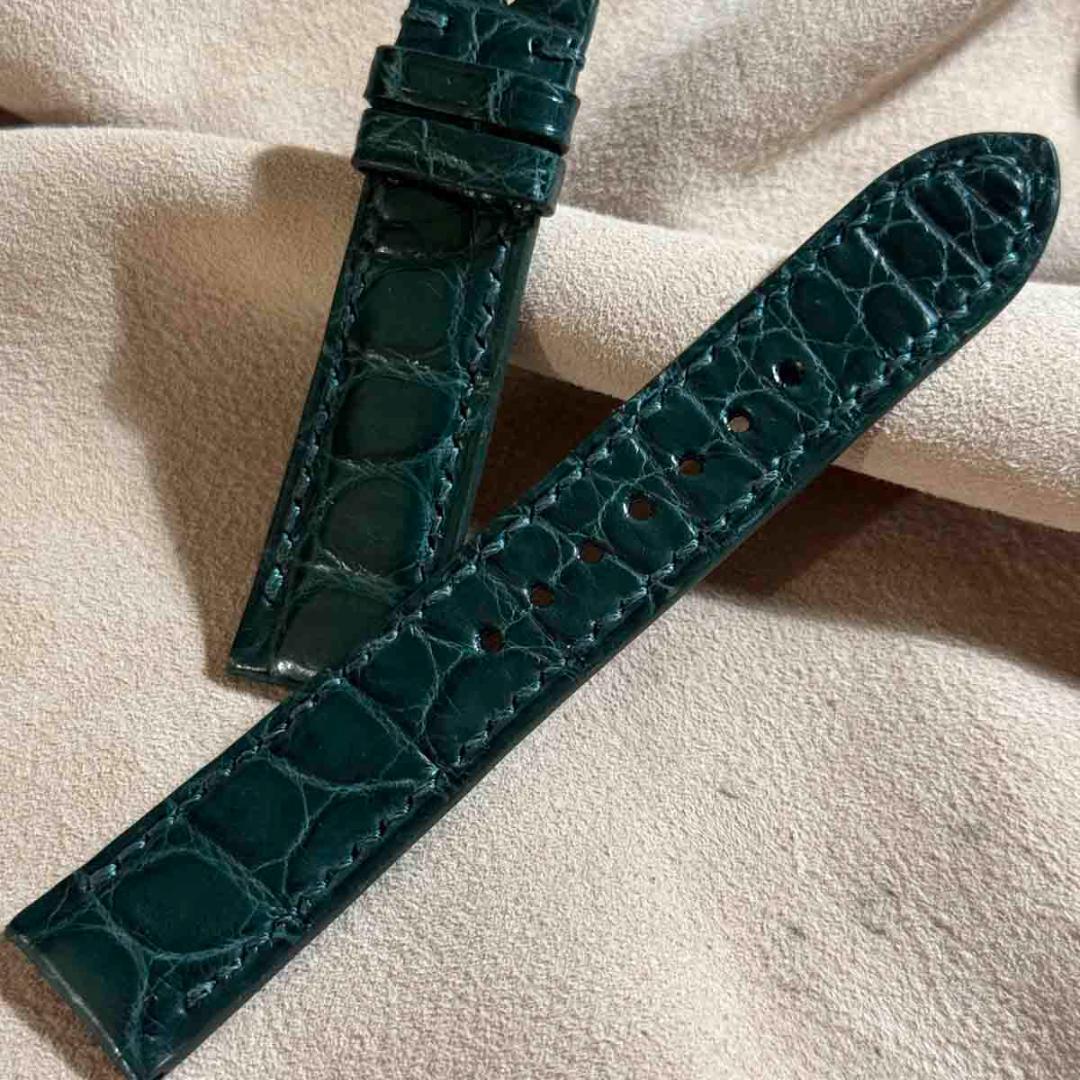 cro-1840 クイックリリース込 クロコダイル グリーン ラグ幅20mm