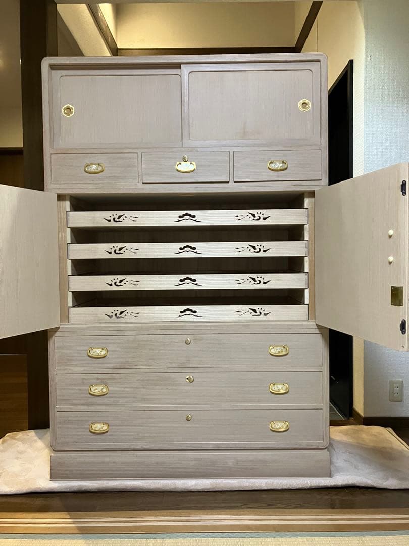 桐箪笥　桐タンス　3段構成