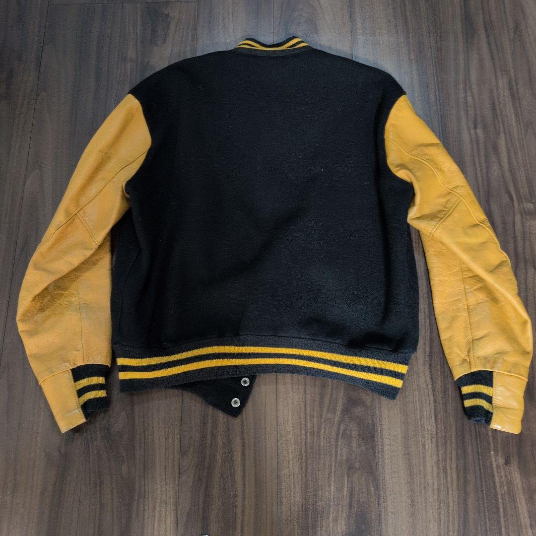 Golden Bear USAビンテージ　 スタジャン ブラック/イエロー L
