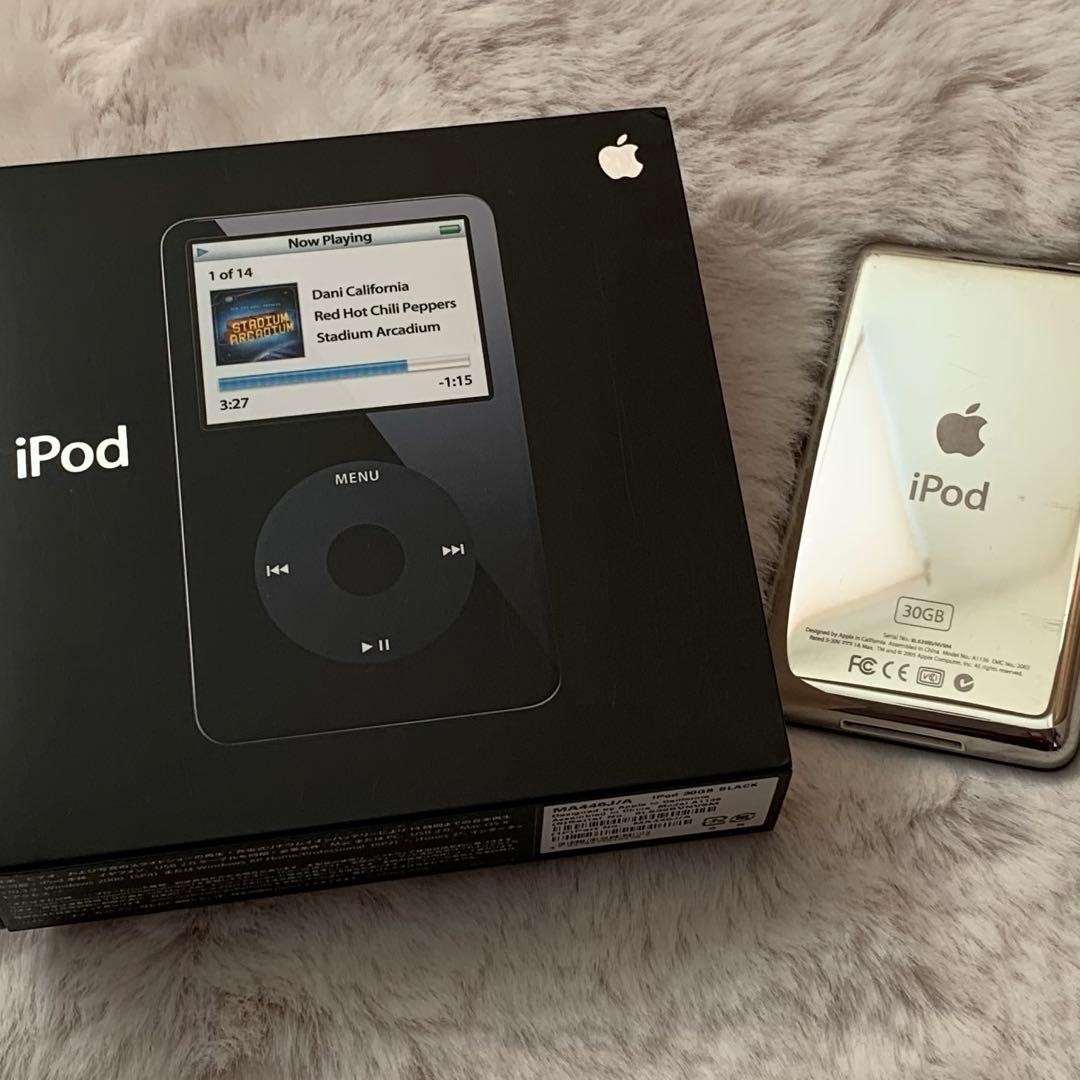 【動作確認済・初期化済】iPod Classic 30GB BLACK 箱付き