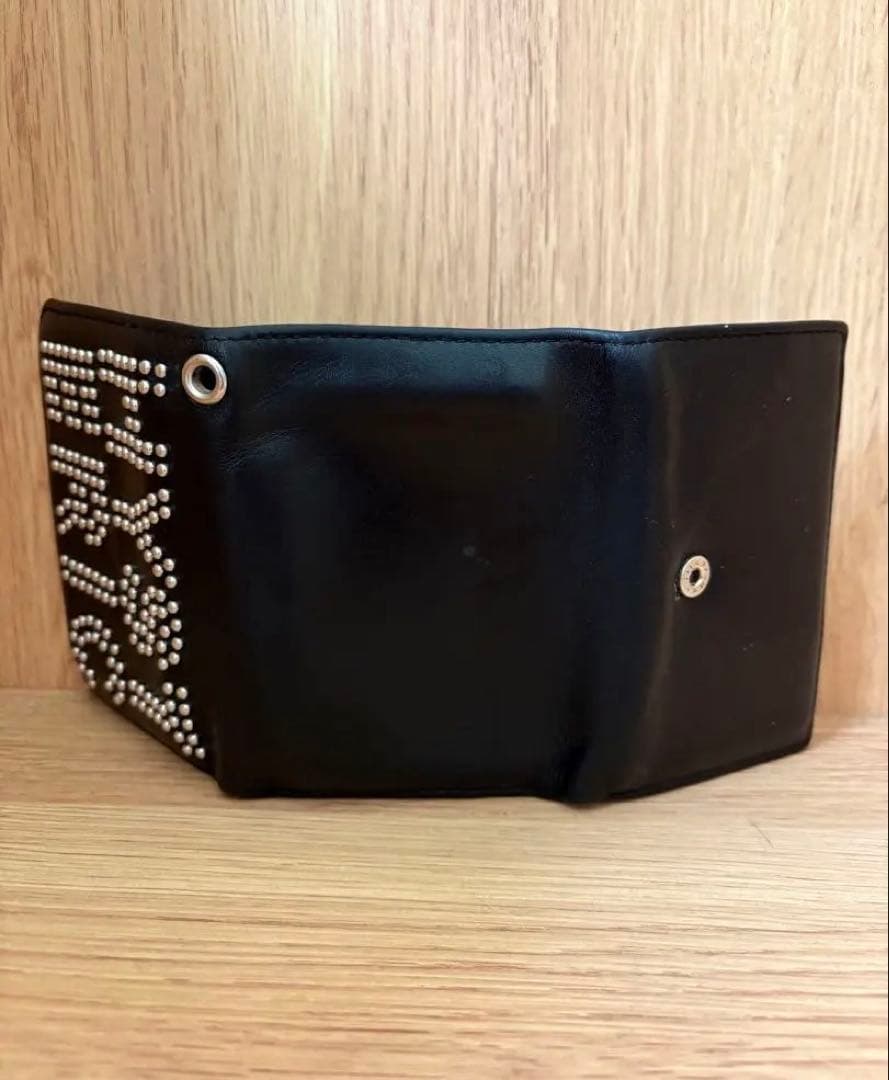 Hysteric Glamour スタッズ 三つ折り財布 黒