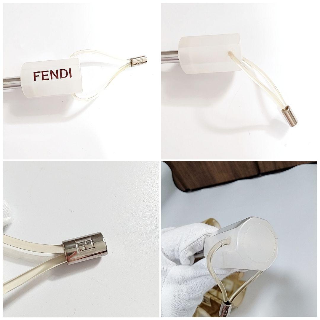 フェンディ　晴雨兼用　日傘　折りたたみ　　ロゴ　傘袋付き　クリーム色