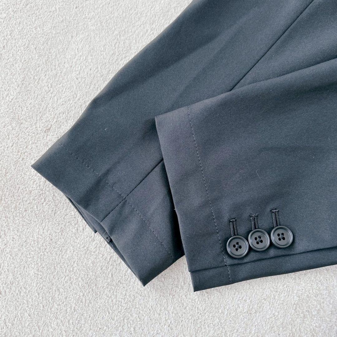 【極美品】ワークウェアスーツ トラベルジャケット セットアップ 洗濯可能 黒 S