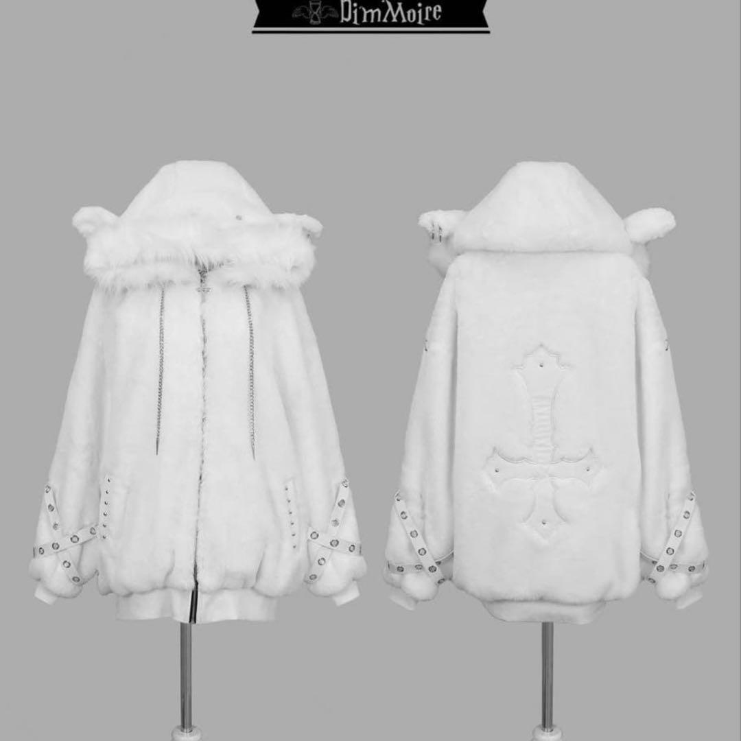 ディムモアール ファーパーカーWhite アウター