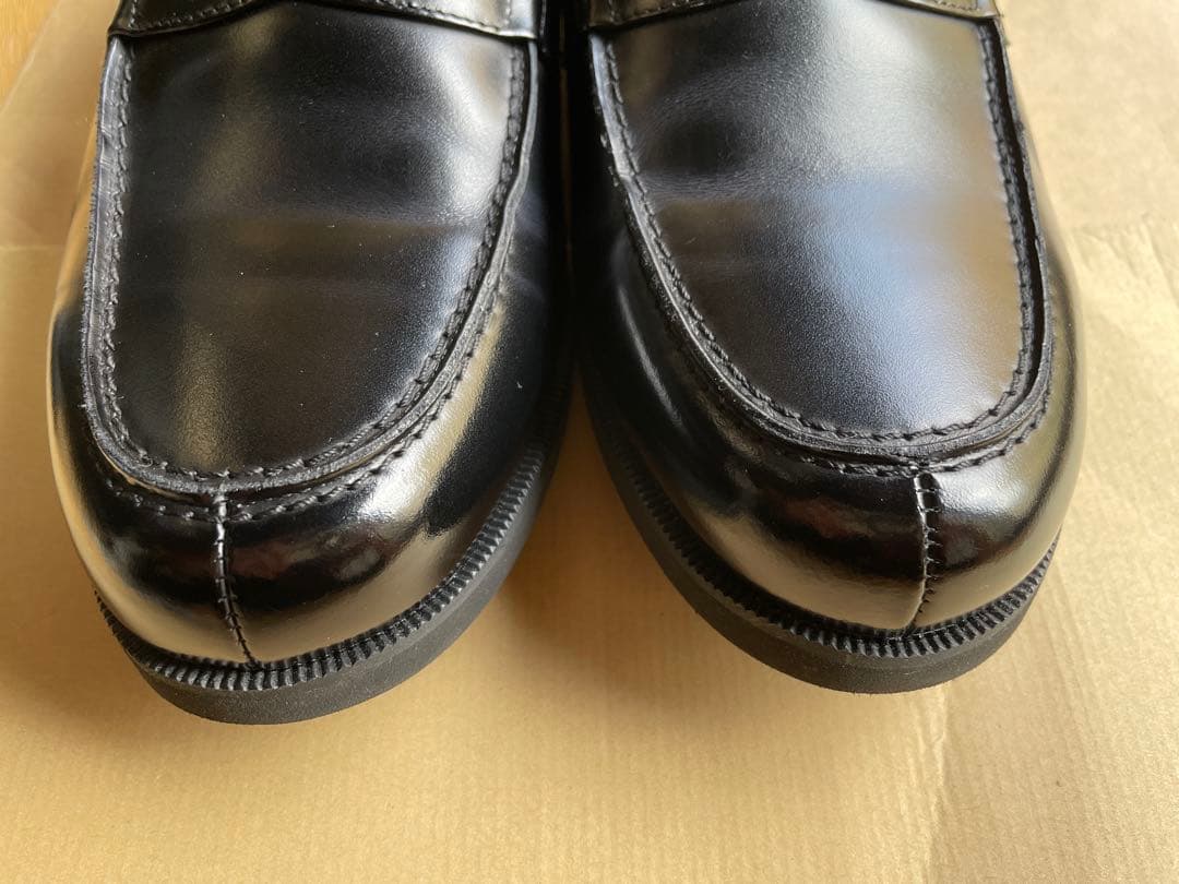 green label relaxing 黒　レザー ローファー　26cm