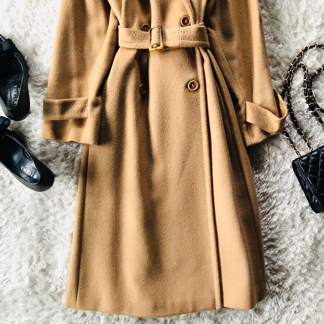 美品✨マックスマーラ マニュエラコート キャメル100% 女優襟 白タグ 38