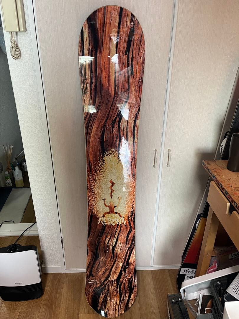 unit replant スノーボード 木目調　156 中古　わきらさん専用